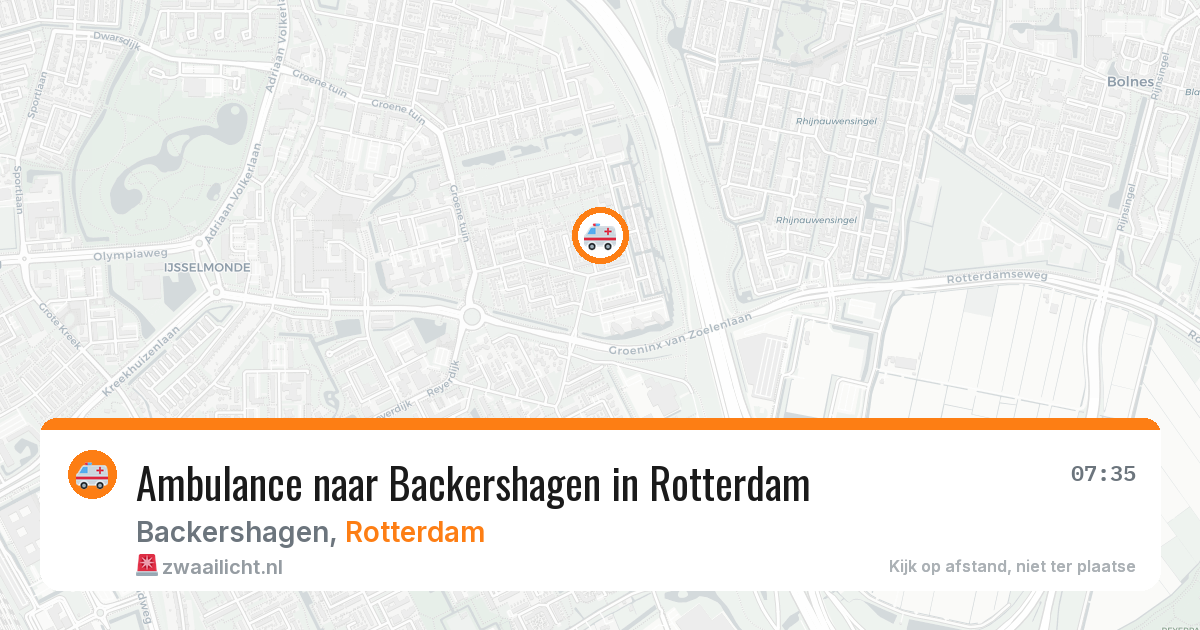 Ambulance naar Backershagen in Rotterdam — 17 jun 2026