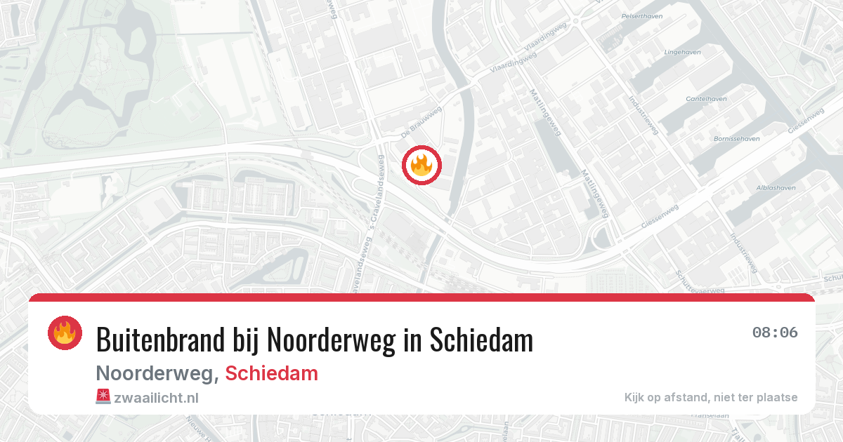 Buitenbrand bij Noorderweg in Schiedam — 28 mei 2026