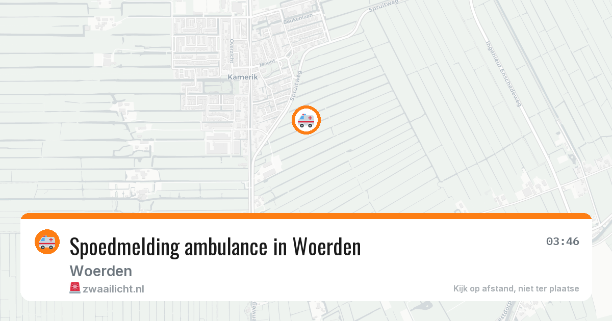 Spoedmelding ambulance in Woerden — 11 aug 2026