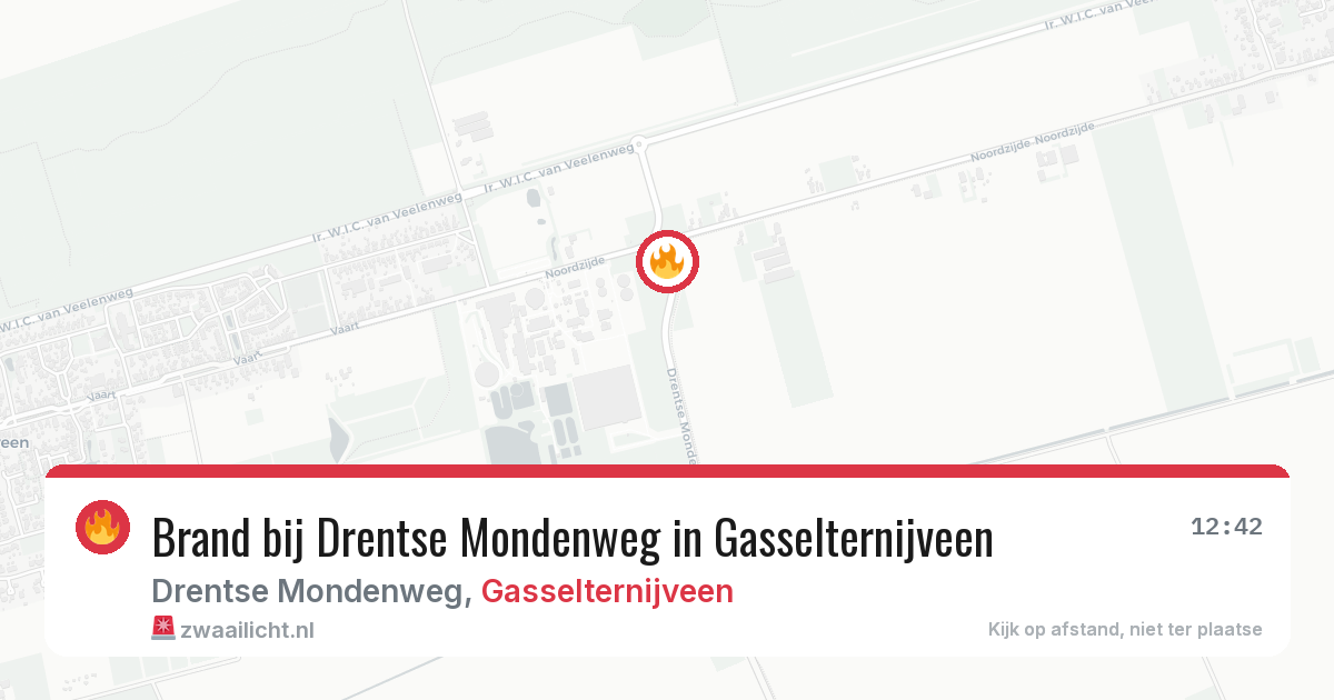 Brand bij Drentse Mondenweg in Gasselternijveen — 16 jul 2026