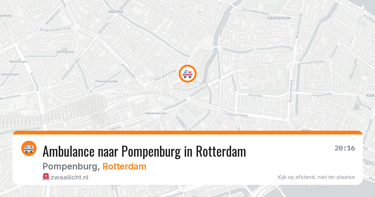 Ambulance naar Pompenburg in Rotterdam — 8 jun 2026