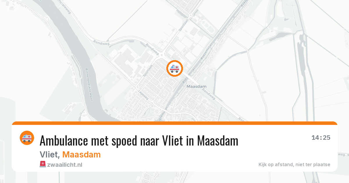 Ambulance met spoed naar Vliet in Maasdam — 28 jul 2026