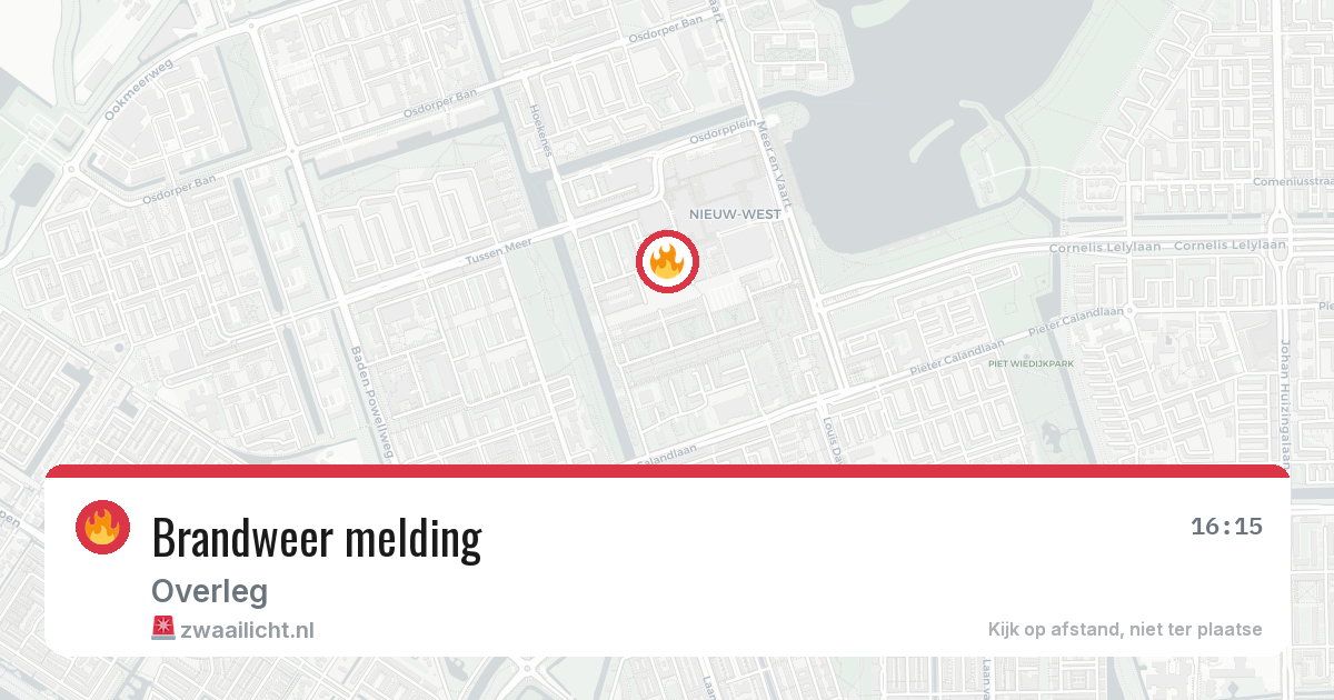 Brandweer melding — 25 jun 2026