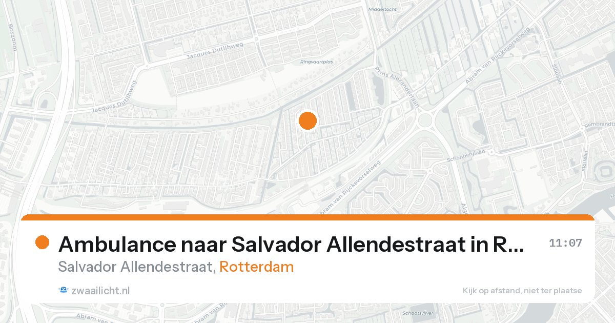 Ambulance naar Salvador Allendestraat in Rotterdam — 22 aug 2026
