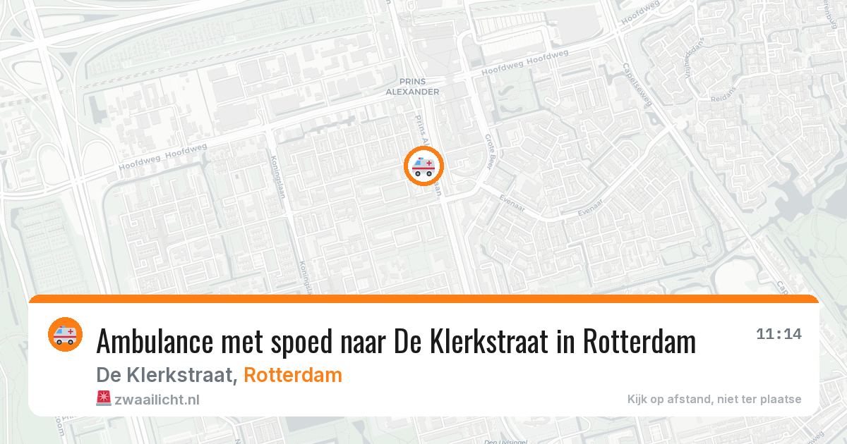 Ambulance met spoed naar De Klerkstraat in Rotterdam — 4 apr 2026