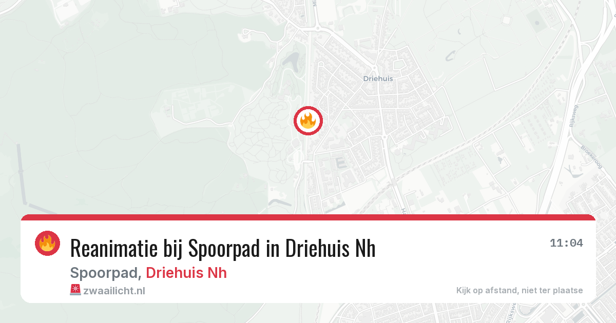 Reanimatie bij Spoorpad in Driehuis Nh — 27 jul 2026