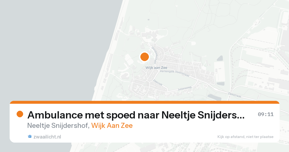 Ambulance met spoed naar Neeltje Snijdershof in Wijk Aan Zee — 4 apr 2026