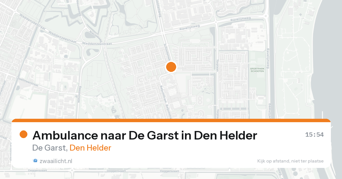 Ambulance naar De Garst in Den Helder — 18 aug 2026