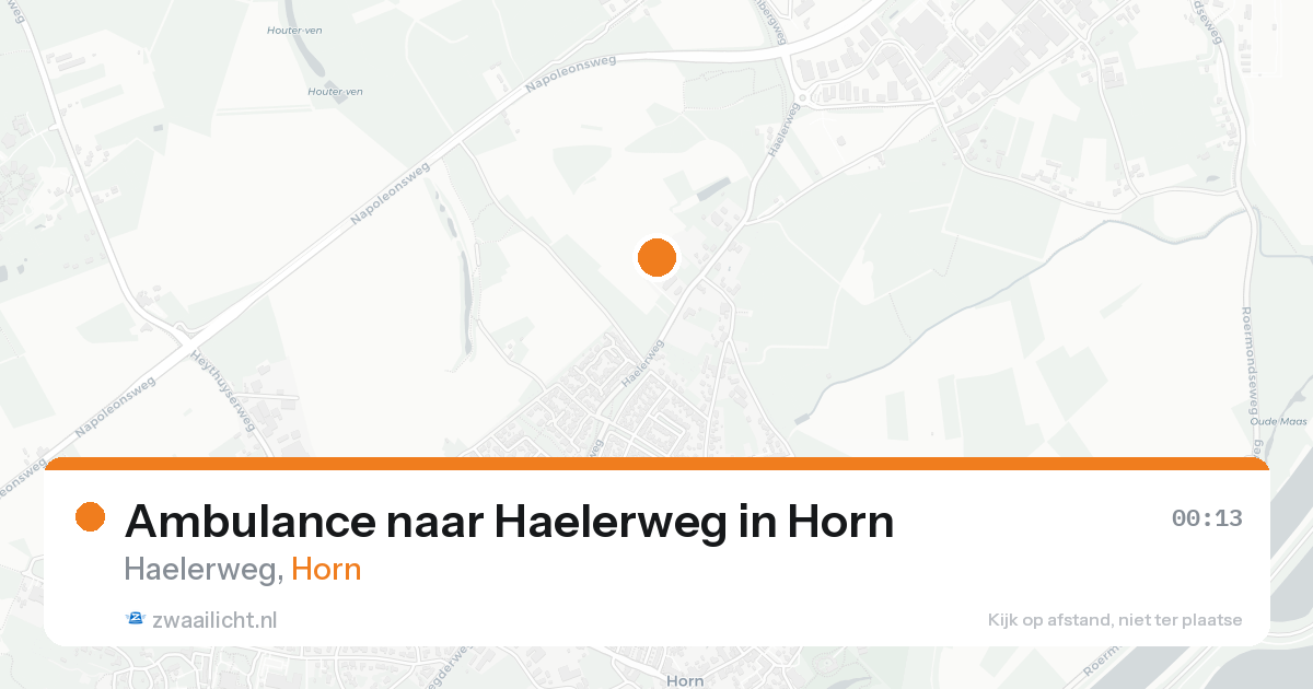 Ambulance naar Haelerweg in Horn — 22 aug 2026