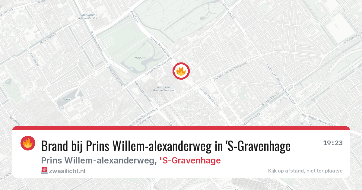 Brand bij Prins Willem-alexanderweg in 'S-Gravenhage — 10 aug 2026