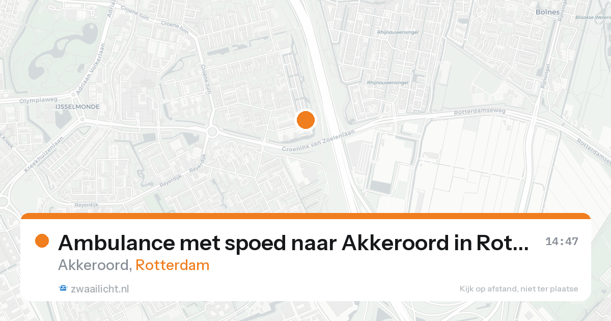 Ambulance met spoed naar Akkeroord in Rotterdam — 11 jul 2026