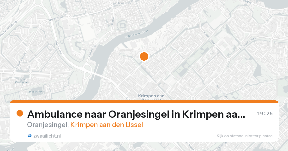 Ambulance naar Oranjesingel in Krimpen aan den IJssel — 18 aug 2026