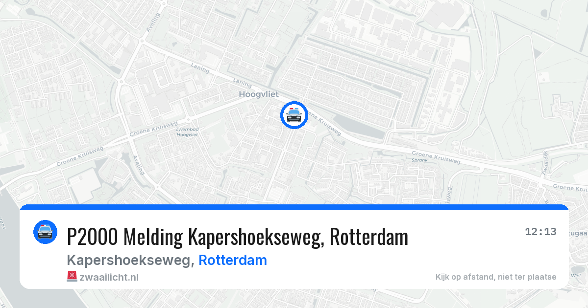 P2000 Melding Kapershoekseweg, Rotterdam — 5 mei 2026