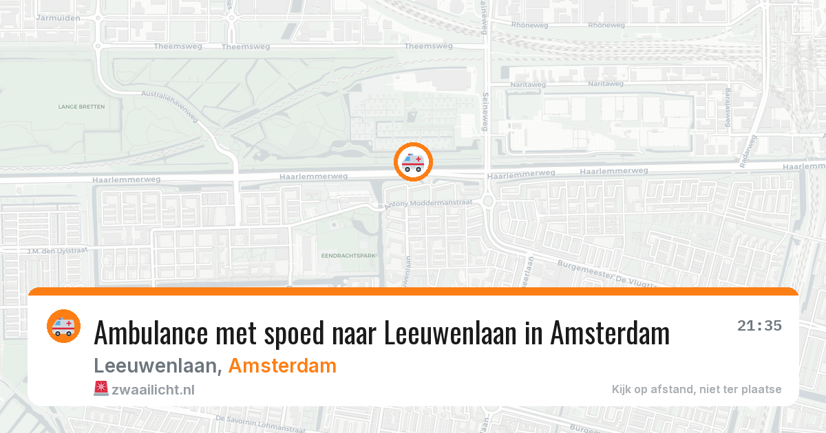 Ambulance met spoed naar Leeuwenlaan in Amsterdam — 27 jun 2026