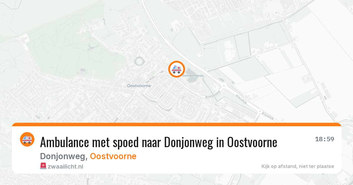 Ambulance met spoed naar Donjonweg in Oostvoorne — 8 aug 2026