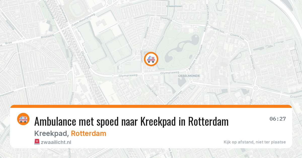 Ambulance met spoed naar Kreekpad in Rotterdam — 11 apr 2026