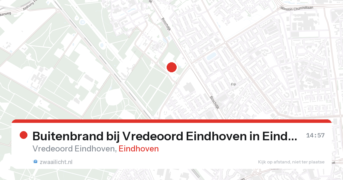 Buitenbrand bij Vredeoord Eindhoven in Eindhoven — 27 aug 2026