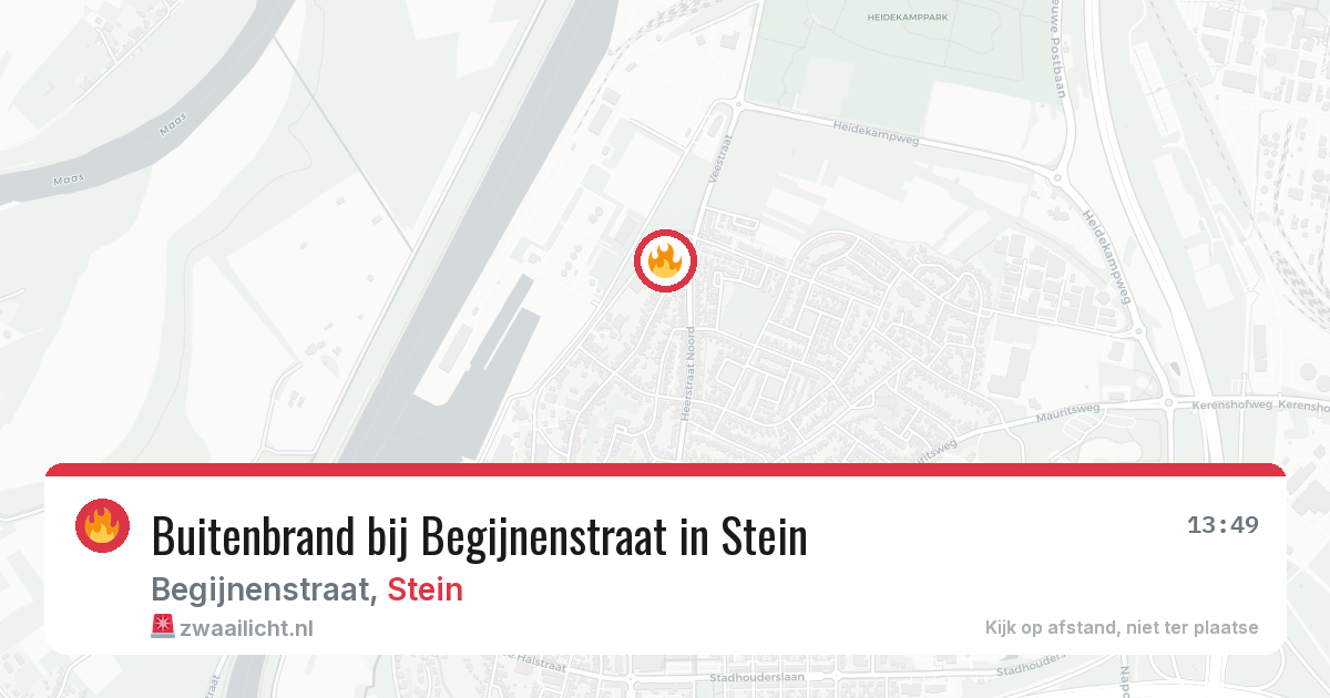 Buitenbrand bij Begijnenstraat in Stein — 2 jul 2026