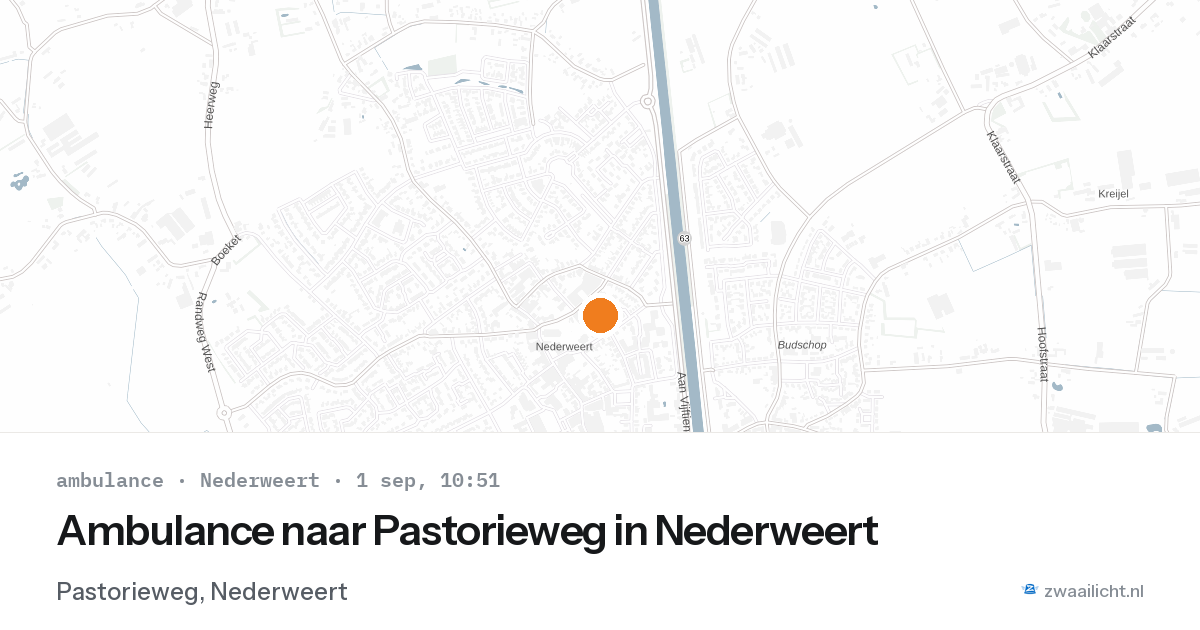 Ambulance naar Pastorieweg in Nederweert — 1 sep 2026