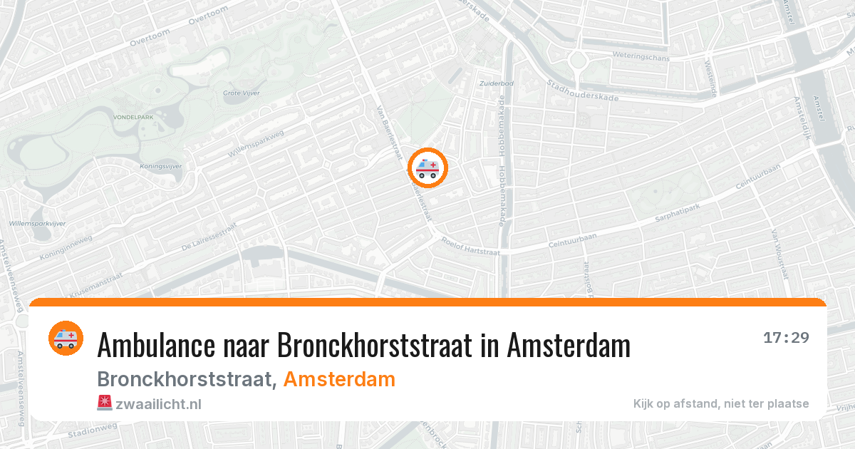 Ambulance naar Bronckhorststraat in Amsterdam — 29 jul 2026