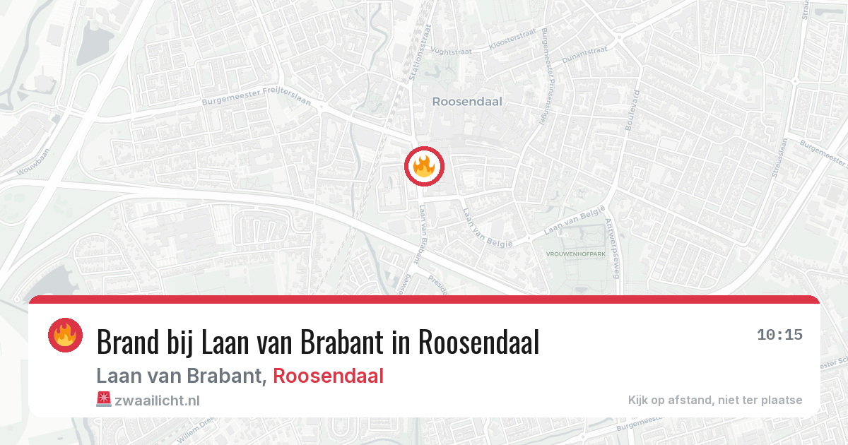 Brand bij Laan van Brabant in Roosendaal — 2 mrt 2026