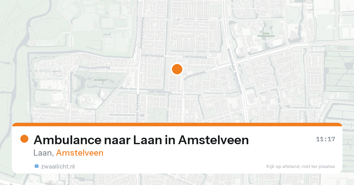 Ambulance naar Laan in Amstelveen — 6 jun 2026