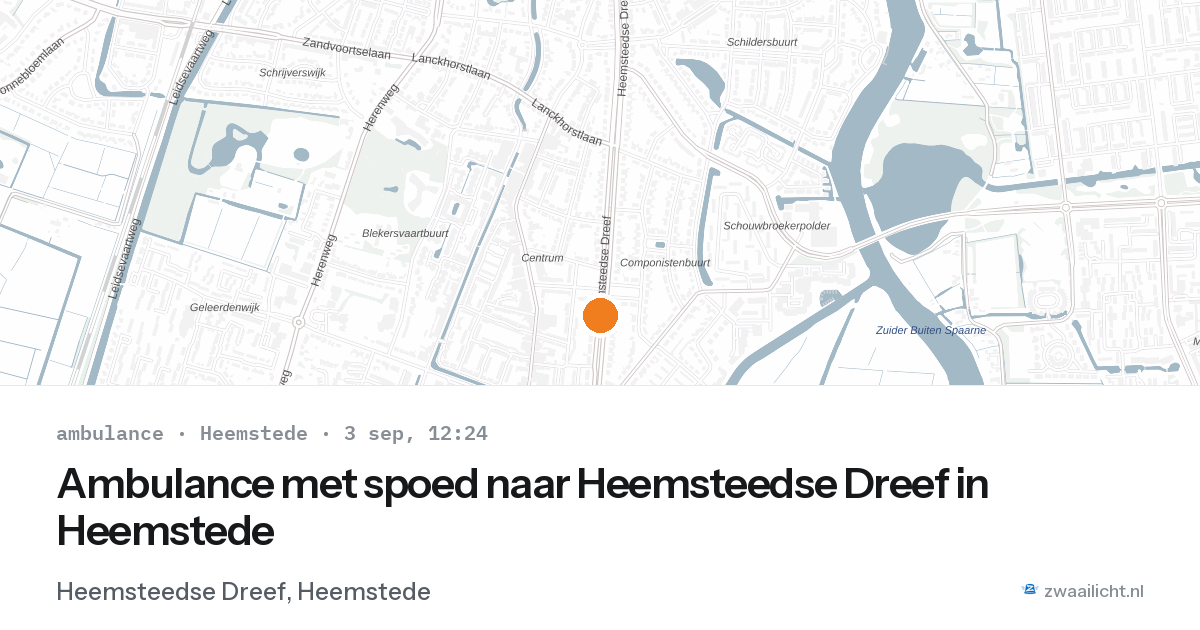 Ambulance met spoed naar Heemsteedse Dreef in Heemstede — 3 sep 2026