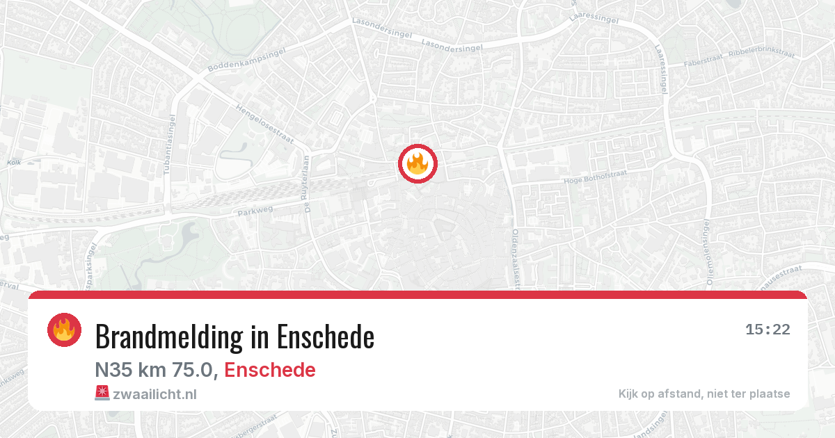 Brandmelding in Enschede — 8 aug 2026