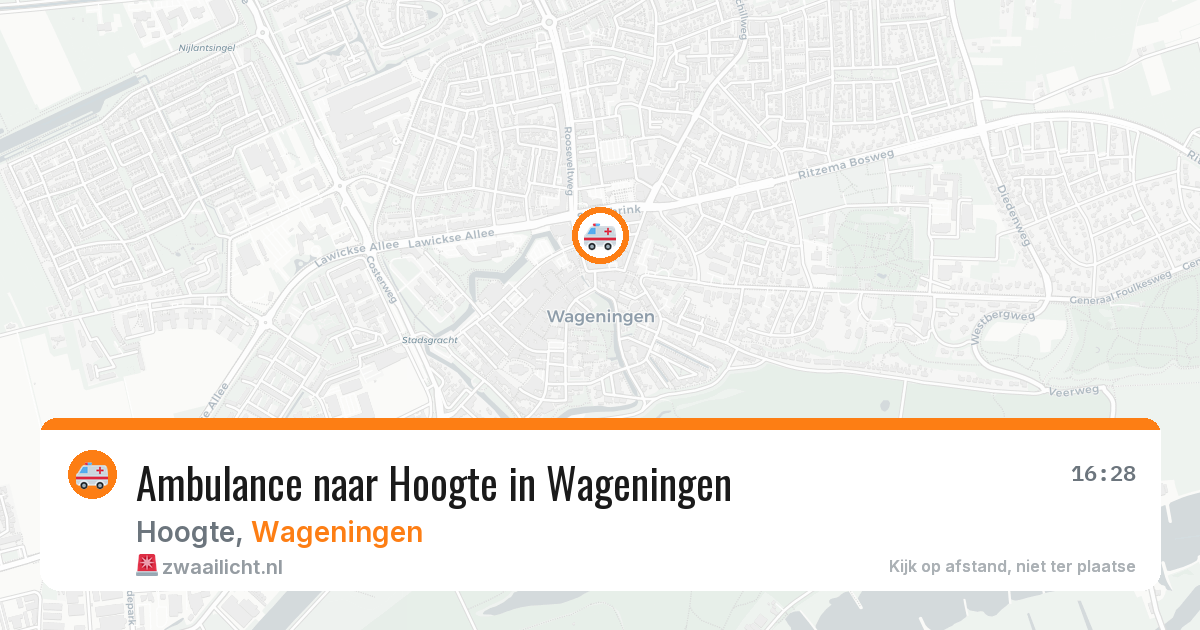 Ambulance naar Hoogte in Wageningen — 27 mei 2026