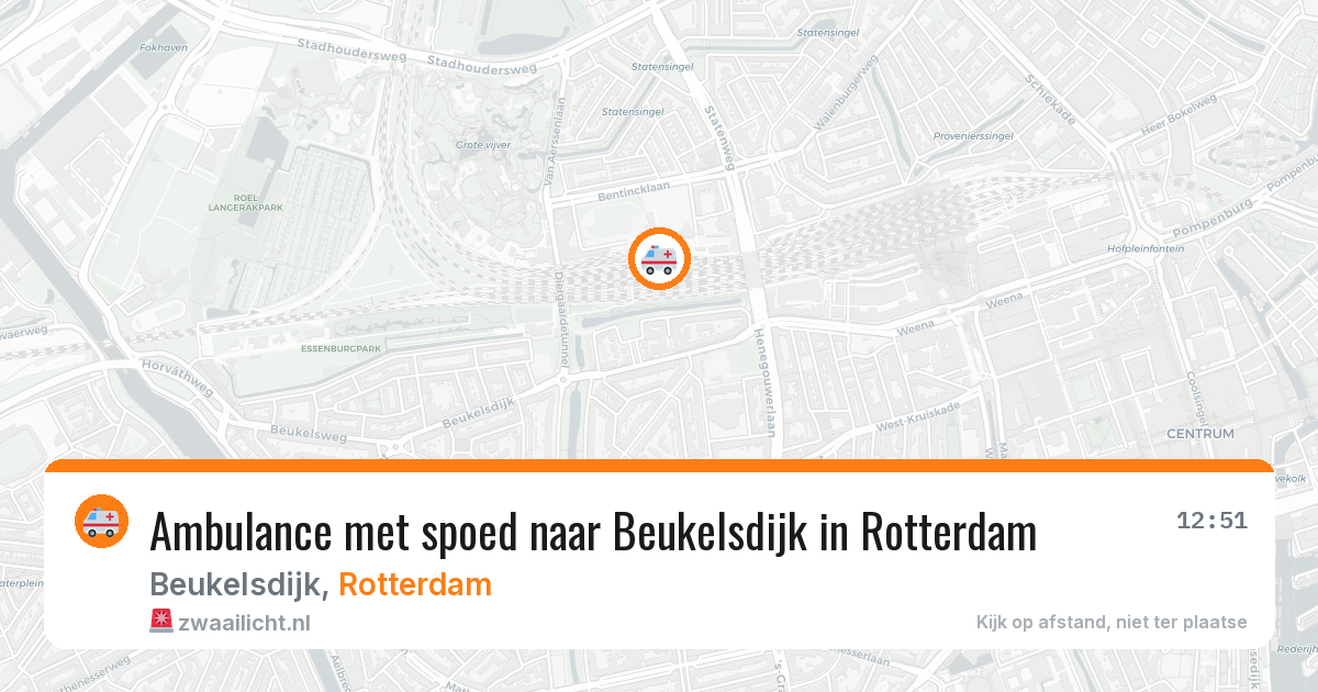 Ambulance met spoed naar Beukelsdijk in Rotterdam — 6 jul 2026