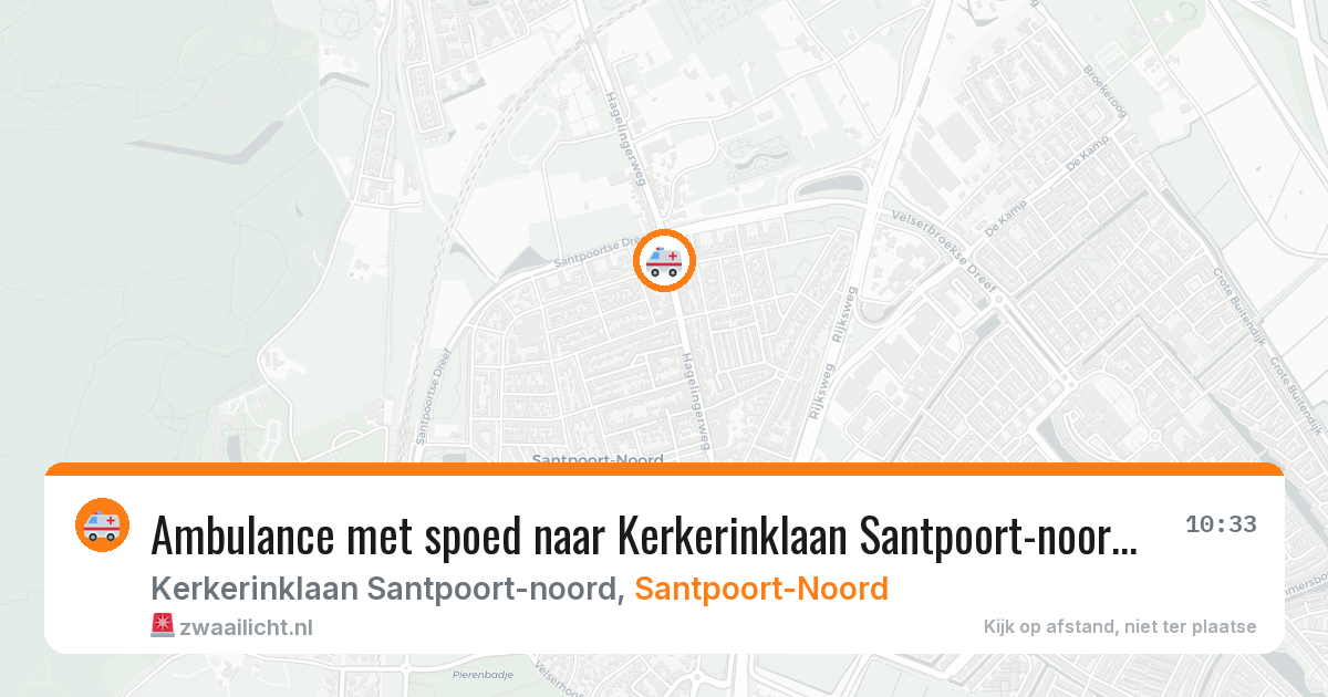 Ambulance met spoed naar Kerkerinklaan Santpoort-noord in Santpoort-Noord — 1 aug 2026
