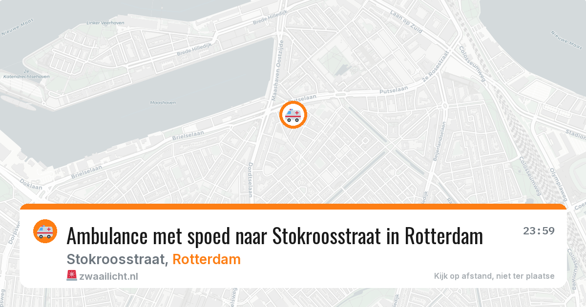 Ambulance met spoed naar Stokroosstraat in Rotterdam — 28 mei 2026