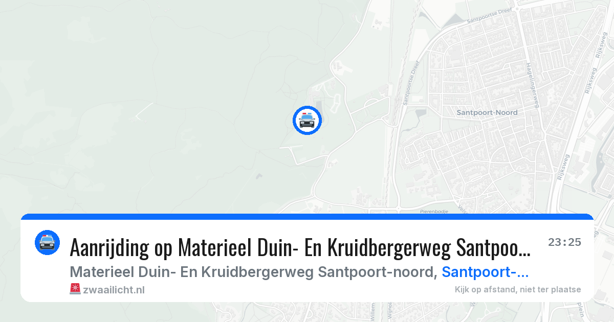 Aanrijding op Materieel Duin- En Kruidbergerweg Santpoort-noord in Santpoort-Noord — 11 jun 2026