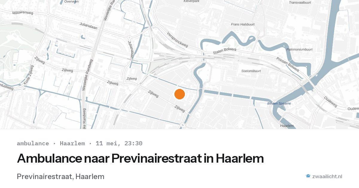 Ambulance naar Previnairestraat in Haarlem — 11 mei 2026