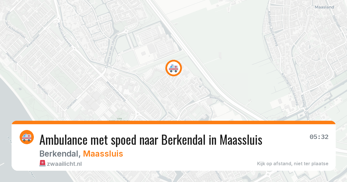 Ambulance met spoed naar Berkendal in Maassluis — 28 mrt 2026