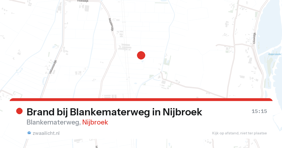Brand bij Blankematerweg in Nijbroek — 20 aug 2026