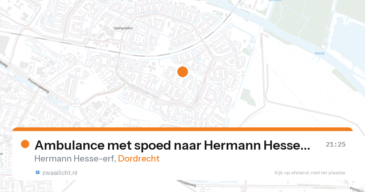 Ambulance met spoed naar Hermann Hesse-erf in Dordrecht — 27 aug 2026