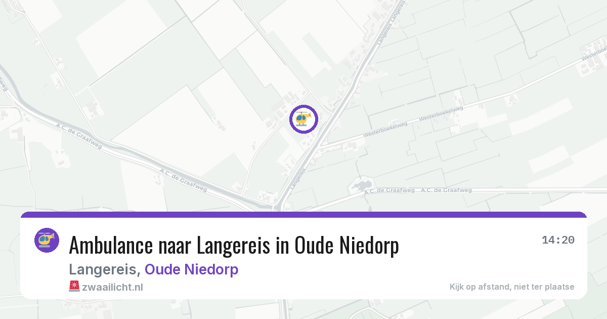 Ambulance naar Langereis in Oude Niedorp — 13 aug 2026