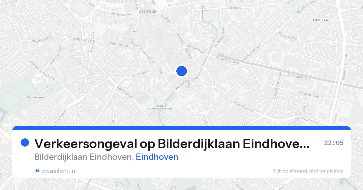 Verkeersongeval op Bilderdijklaan Eindhoven in Eindhoven — 25 aug 2026