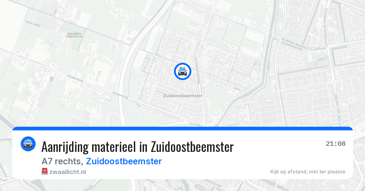 Aanrijding materieel in Zuidoostbeemster — 27 mei 2026