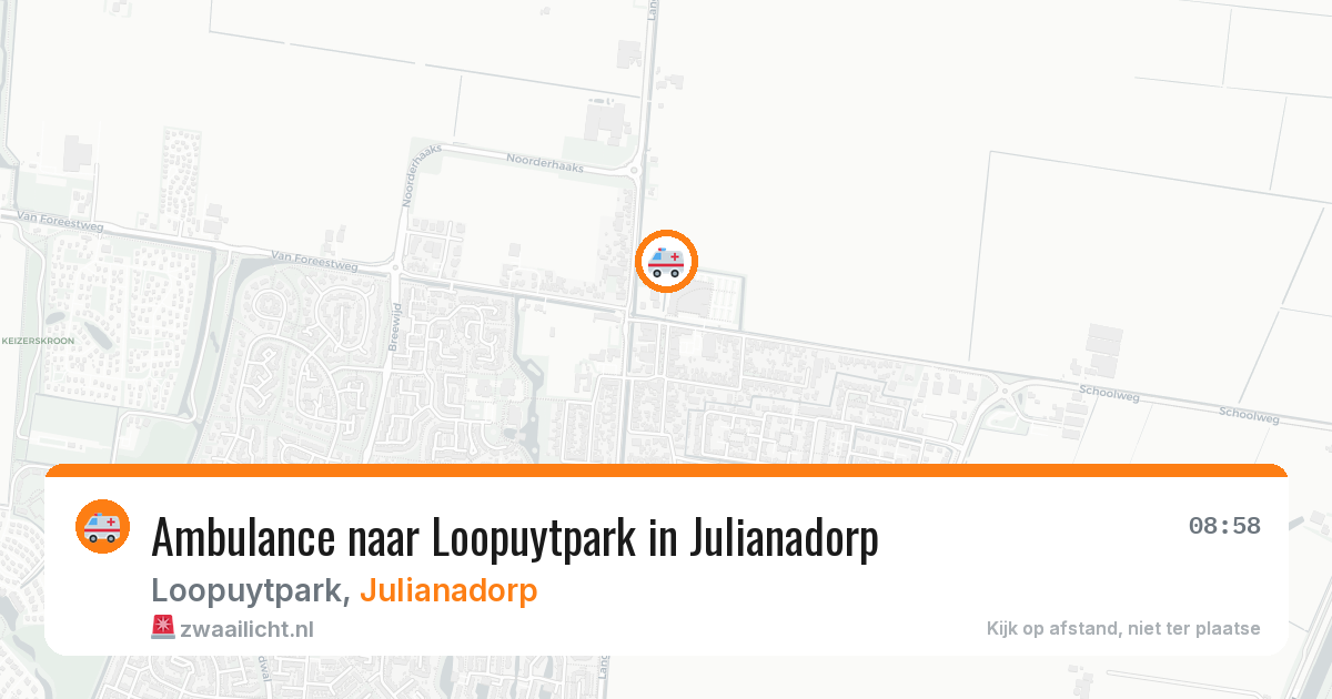 Ambulance naar Loopuytpark in Julianadorp — 27 mrt 2026