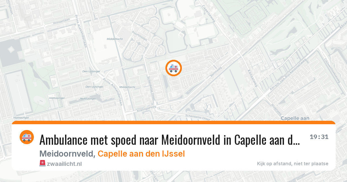 Ambulance met spoed naar Meidoornveld in Capelle aan den IJssel — 18 jun 2026