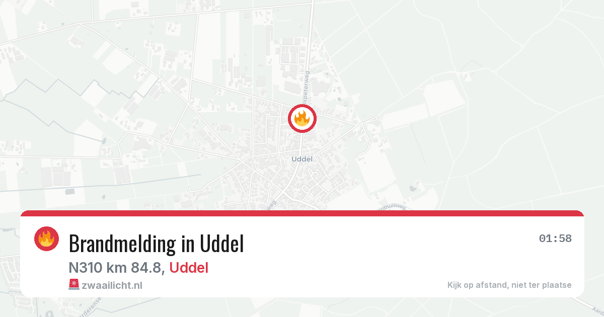 Brandmelding in Uddel — 19 jun 2026
