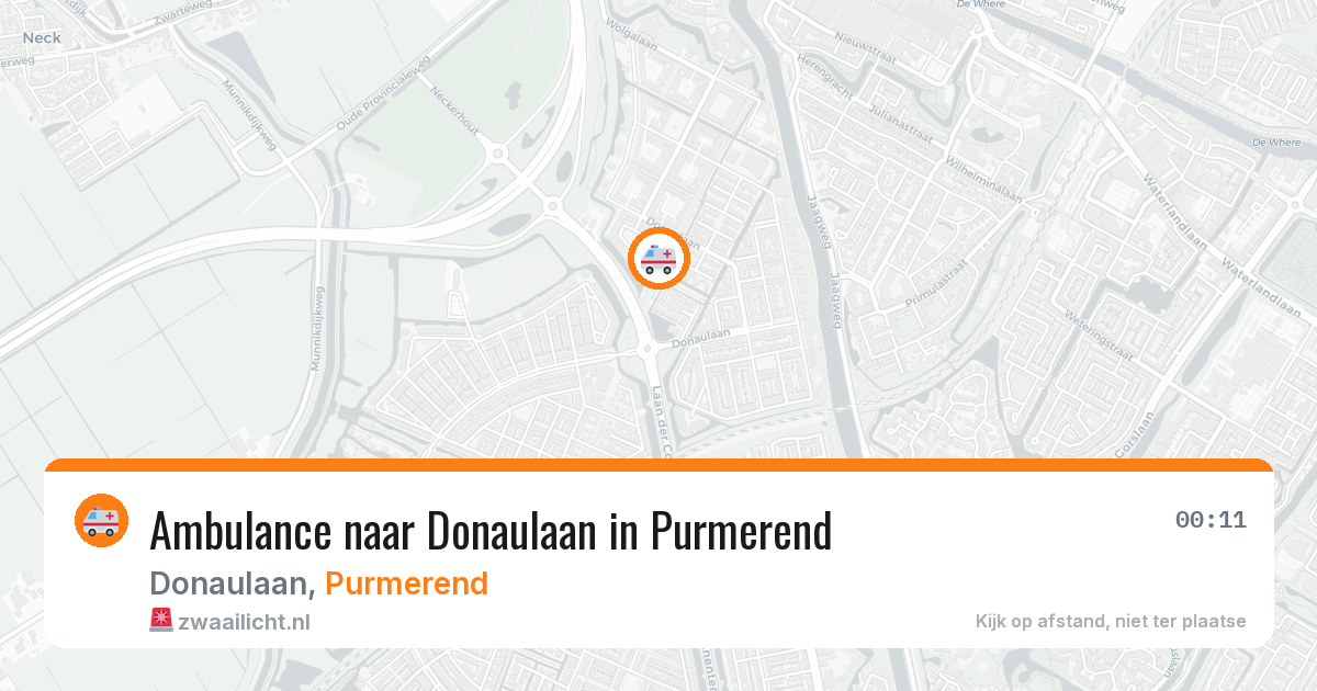 Ambulance naar Donaulaan in Purmerend — 25 apr 2026