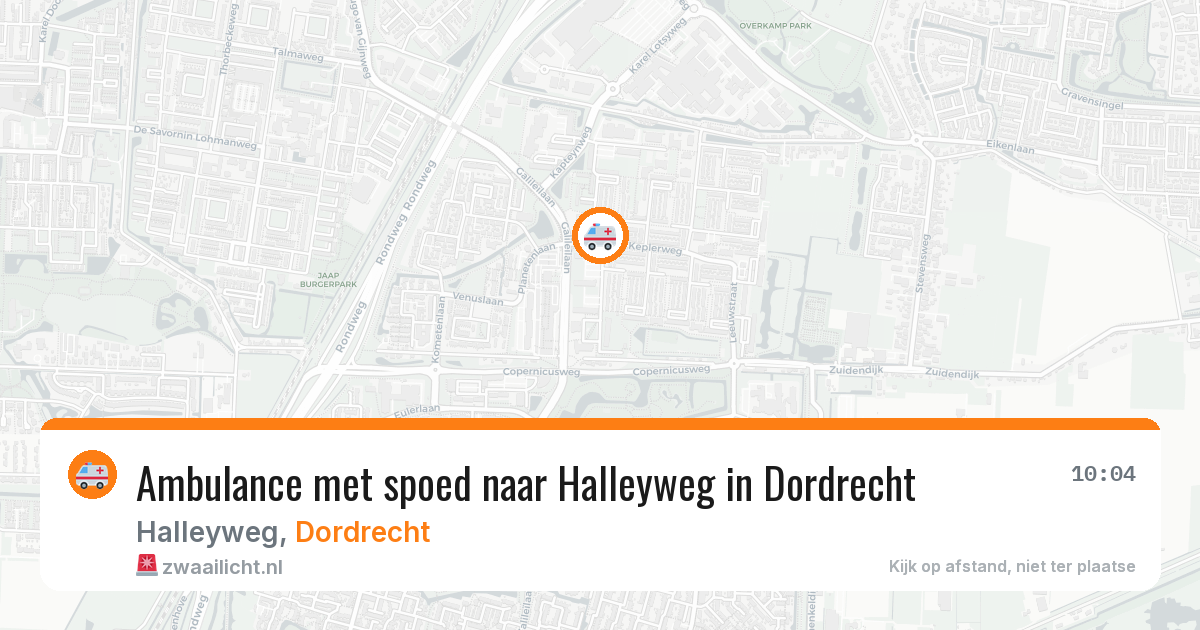 Ambulance met spoed naar Halleyweg in Dordrecht — 25 feb 2026