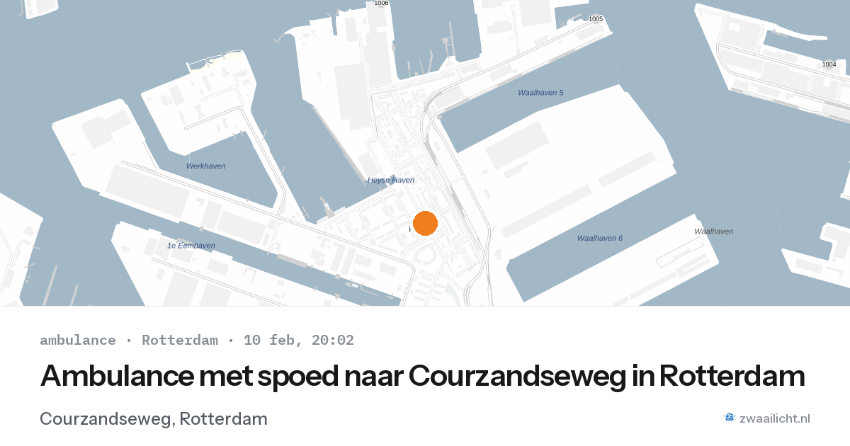 Ambulance met spoed naar Courzandseweg in Rotterdam — 10 feb 2026