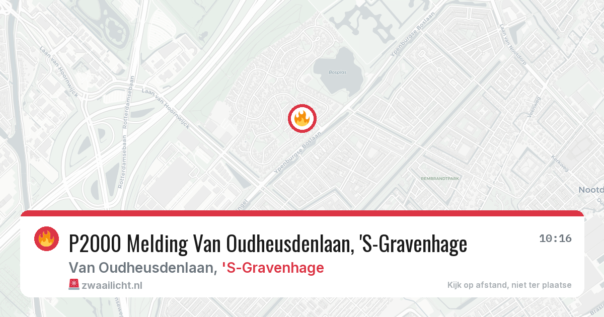 P2000 Melding Van Oudheusdenlaan, 'S-Gravenhage — 7 feb 2026