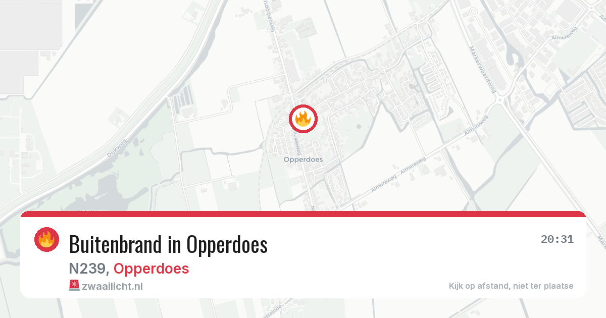 Buitenbrand in Opperdoes — 24 mei 2026