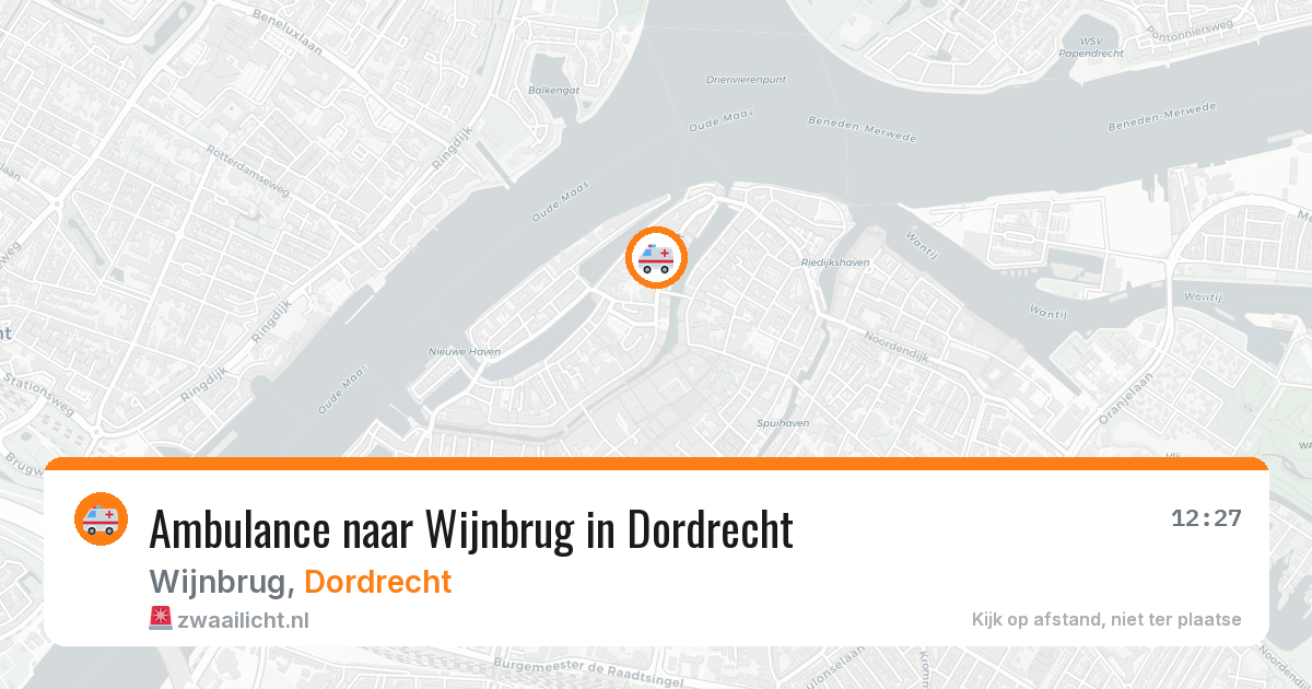 Ambulance naar Wijnbrug in Dordrecht — 13 jun 2026