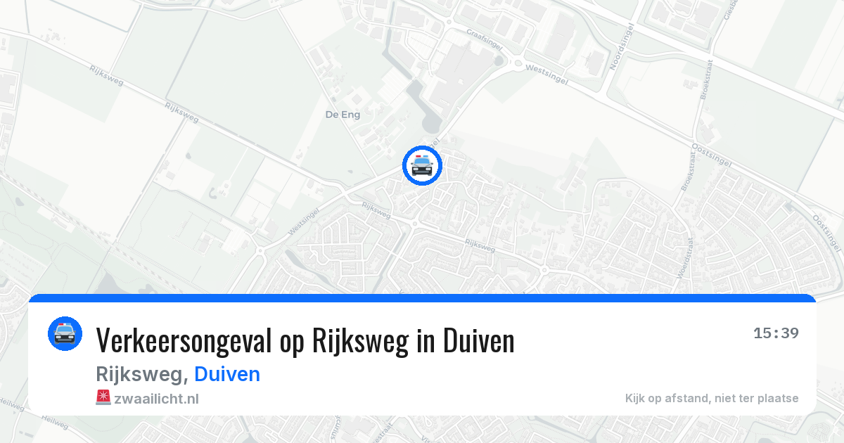 Verkeersongeval op Rijksweg in Duiven — 10 aug 2026